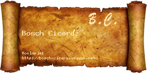 Bosch Ciceró névjegykártya
